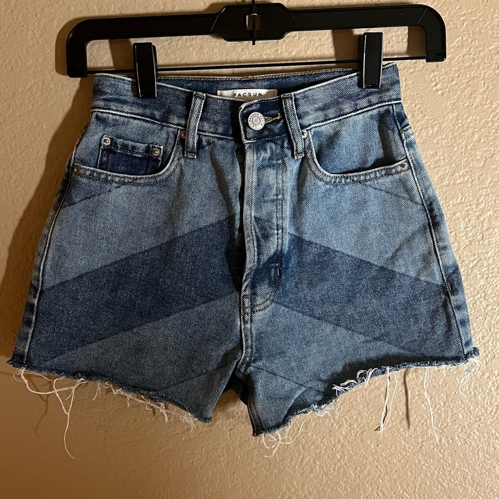 Pacsun High Rise Retro Striped Shorts